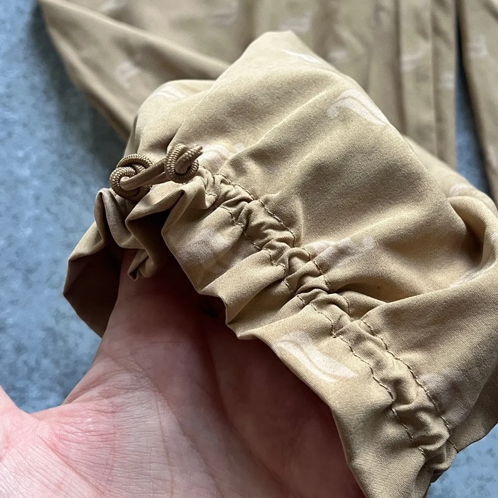 Fabletics Tan Iggy Logo Print Jogger‎ Pants Size Medium Athleisure